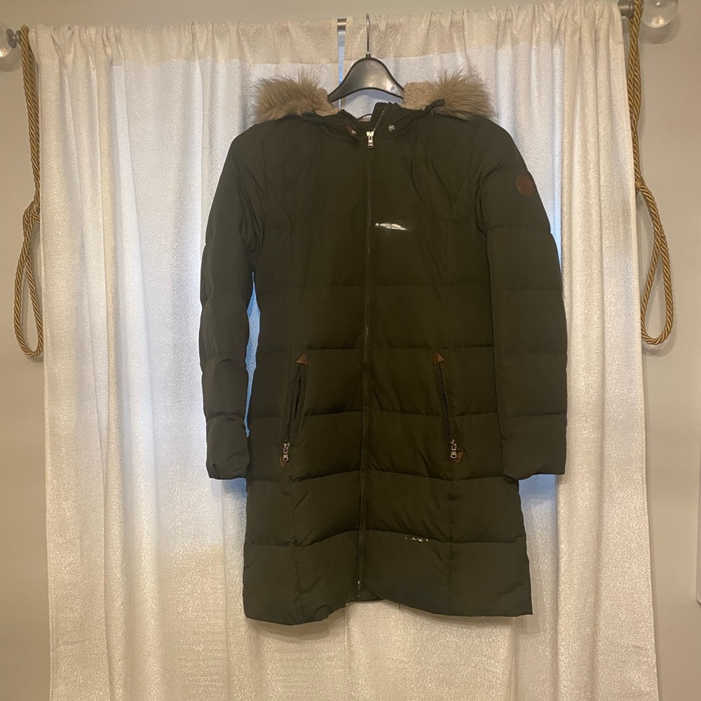Ralph Lauren hooded puffer coat green